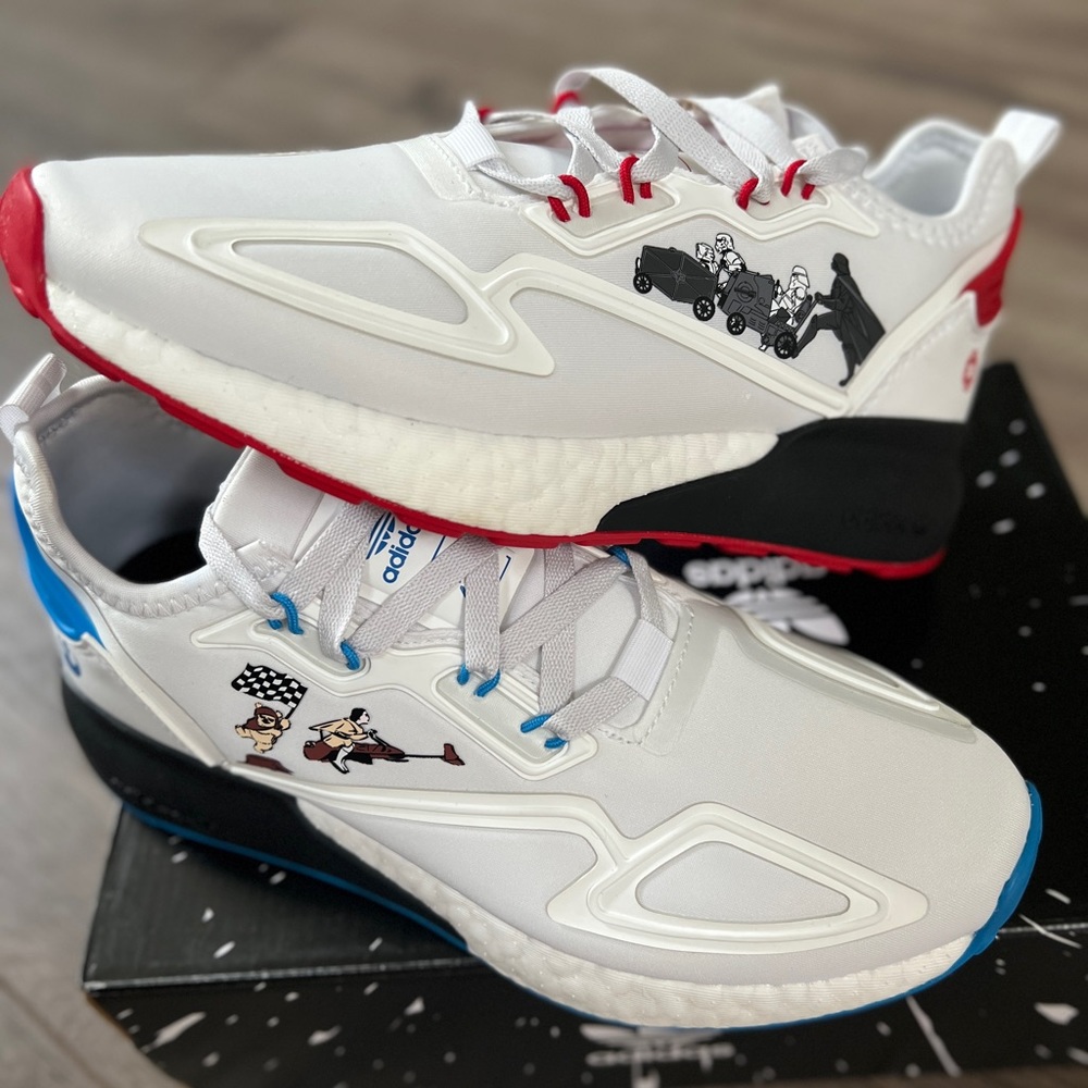 Adidas Star Wars Zx 2k Boost Star Wars J Big Kids Size 5.5 Intergalactic Race.